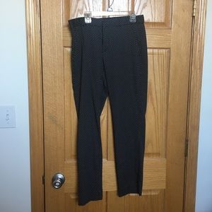 Banana Republic straight leg polka dot pants